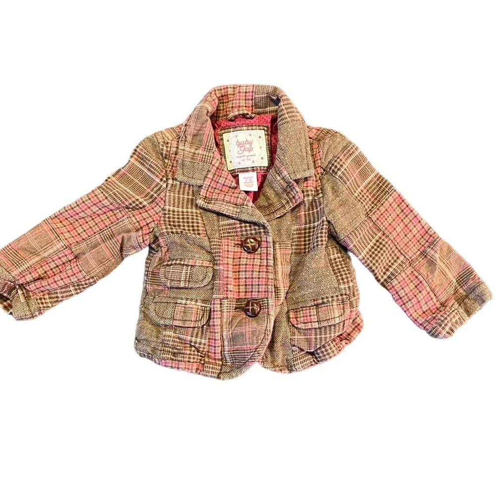 Girls Baby Gap Plaid & Denim Coat Bundle | 12-18M